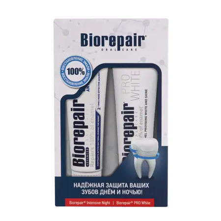 BIOREPAIR Набор зубных паст Защита и блеск Biorepair 2*75 мл - 1