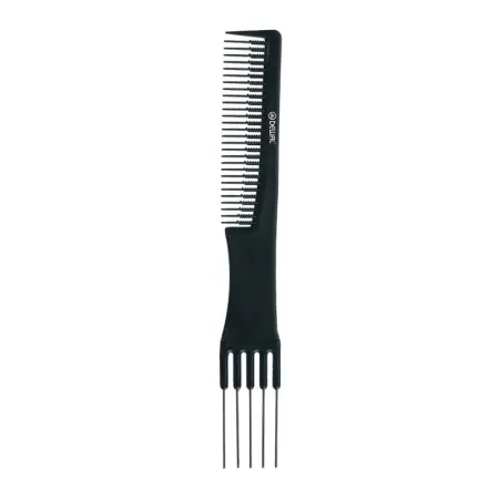 DEWAL PROFESSIONAL Расческа рабочая для начеса, металлическая вилка Эконом (черная) 19 см - 2