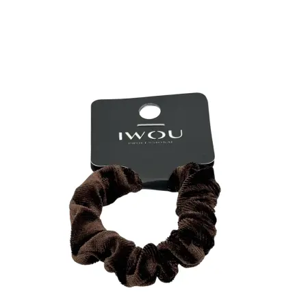 IWOU PROFESSIONAL Резинка для волос Каракуль горький шоколад 1шт - 1