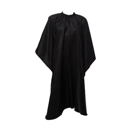 DEWAL PROFESSIONAL Пеньюар для стрижки Матовый, полиэстер, на крючках, черный 128х148 см - 1