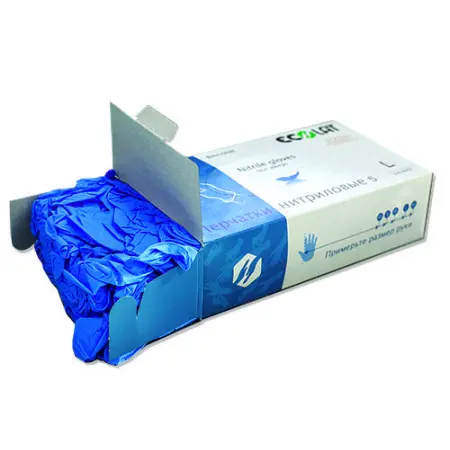 ECOLAT Перчатки нитриловые, голубые, размер XS / 5 EcoLat 100 шт - 2
