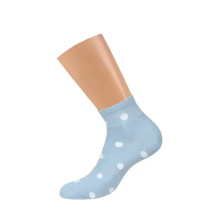 MINIMI Носки женские с высокой резинкой в горошек Blu Сhiaro 39-41 / MINI TREND 4209 - 2