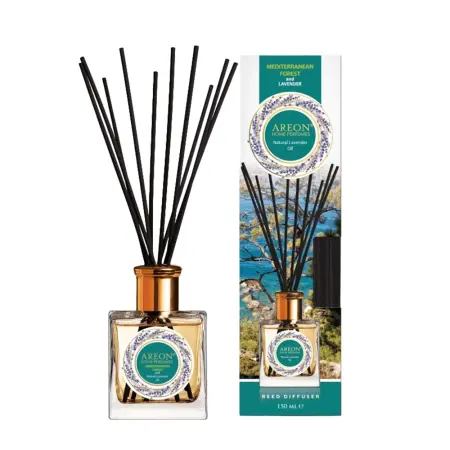 AREON Диффузор ароматический, средиземноморский лес и лавандовое масло / HOME PERFUMES Mediterranean Forest & lavander oil Natural Lavender Oil 150 мл - 1