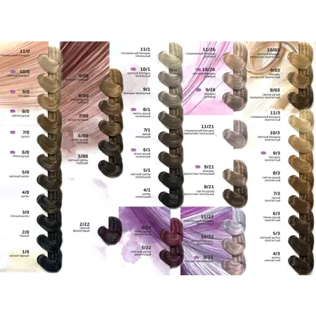 OLLIN PROFESSIONAL 10/72 краска безаммиачная для волос, светлый блондин коричнево-фиолетовый / SILK TOUCH 60 мл - 9