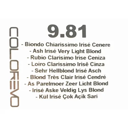 SELECTIVE PROFESSIONAL 9.81 краска для волос, очень светлый блондин ирисово-пепельный / COLOREVO 100 мл - 2