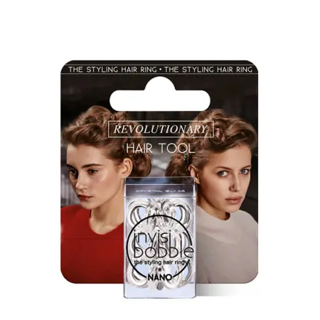 INVISIBOBBLE Резинка для волос / invisibobble NANO Crystal Clear (с подвесом) - 4