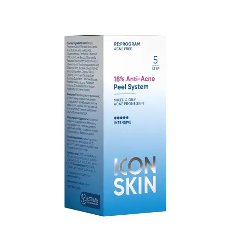 ICON SKIN Пилинг-система Смарт 18% для проблемной кожи / Re: Program 18% Anti-acne Smart Peel System 30 мл - 4