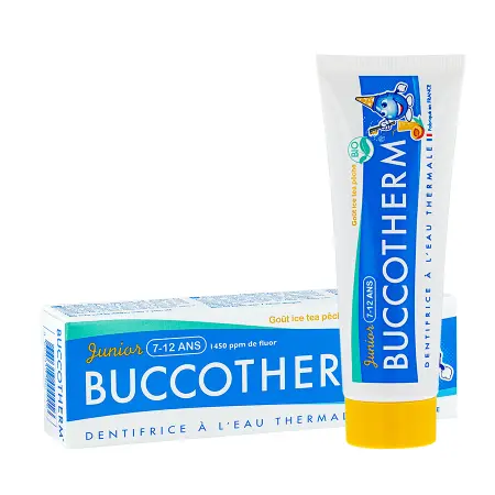 BUCCOTHERM Паста зубная для детей 7 - 12 лет, вкус персиковый чай с термальной родниковой водой / BUCCOTHERM 50 мл - 3