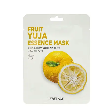 LEBELAGE Маска тканевая для лица с экстрактом юдзу / Lebelage Fruit Yuja Essence Mask 25 мл - 1