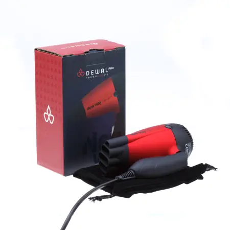 DEWAL PROFESSIONAL Фен дорожный складной New Way, красный, 1000 Вт - 7