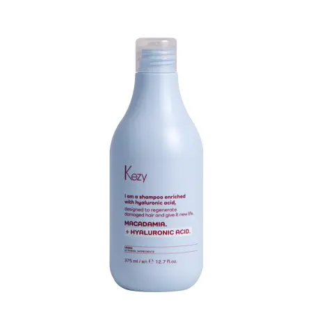 KEZY Шампунь для восстановления слабых и поврежденных волос / I am MACADAMIA + HYALURONIC ACID 375 мл - 1