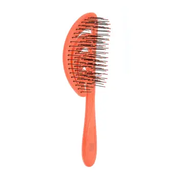 Щетка продувная, с нейлоновым штифтом, форма волна, коралловая / Dewal Beauty Ocean wave Coral