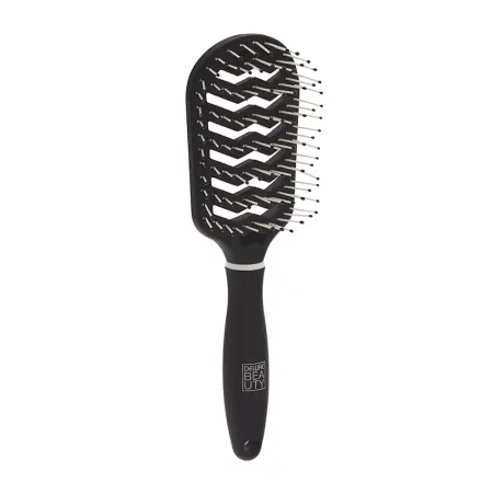 DEWAL BEAUTY Щетка продувная Бархат, прямоугольная с нейлоновым штифтом 11 рядов - 1