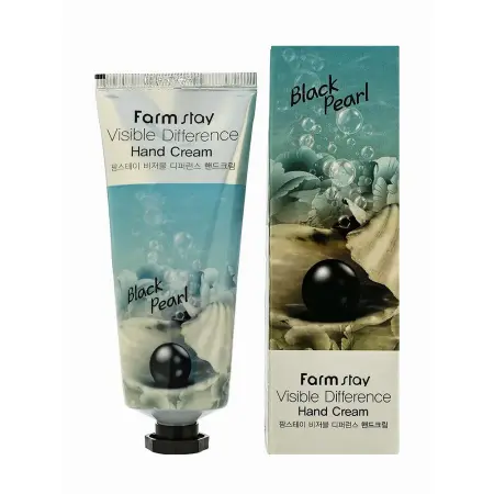 FARMSTAY Крем с пудрой черного жемчуга для рук / Visible Difference Hand Cream (AD) 100 гр - 2