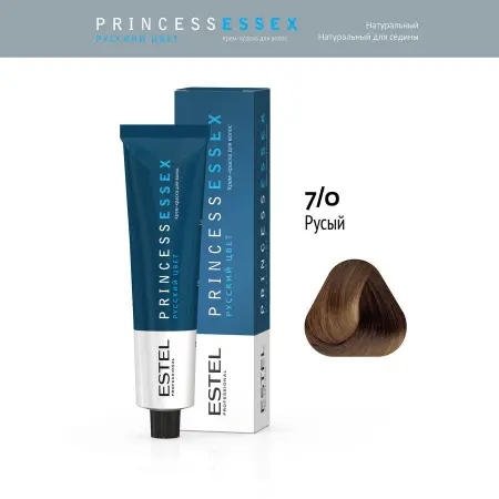 ESTEL PROFESSIONAL 7/0 краска для волос, средне-русый / ESSEX Princess 60 мл - 2