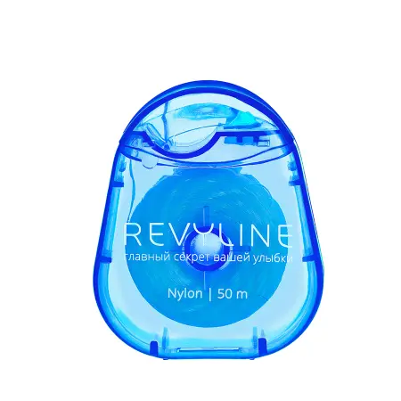 REVYLINE Нить зубная вощеная, нейлон, 50 м, синяя / Revyline - 2