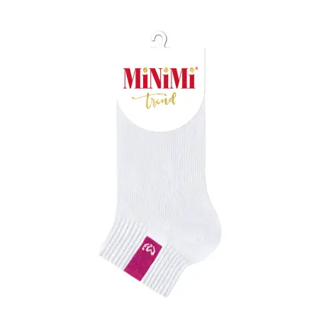 MINIMI Носки с провязанной эмблемой на паголенке Bianco 39-41 / MINI TREND 4211 - 1