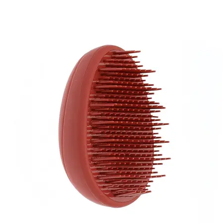 DEWAL BEAUTY Щетка массажная Прованс с пластиковым штифтом, овальная, коричневая - 1