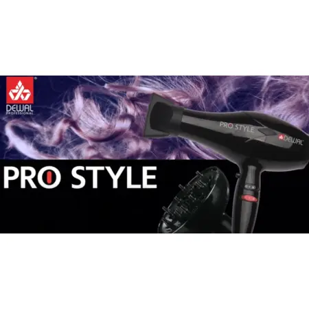 DEWAL PROFESSIONAL Фен Pro Style черный, 2 насадки, диффузор, 2000 Вт - 6