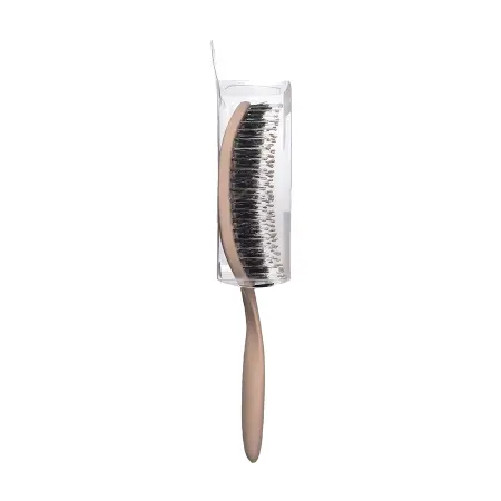 SOLOMEYA Расческа массажная для волос с натуральной щетиной, бежевая / Hair Brush with natural boar bristle Beige - 6