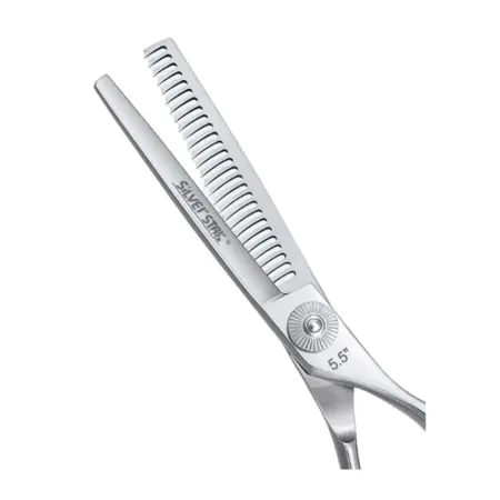 SILVER STAR Ножницы филировочные односторонние эргономичные, выносной винт 5,5 - 3