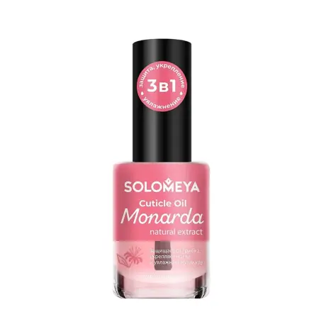 SOLOMEYA Масло для кутикулы и ногтей с натуральным экстрактом монарды / Cuticle Oil with natural extract Monandra 9 мл - 1