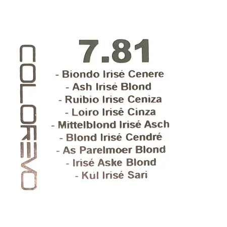 SELECTIVE PROFESSIONAL 7.81 краска для волос, блондин ирисово-пепельный / COLOREVO 100 мл - 2