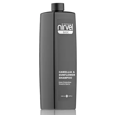 NIRVEL PROFESSIONAL Шампунь-восстановление с экстрактом камелии и подсолнечника для окрашенных волос / SHAMPOO COLOR PROTECTION CAMELLIA & SUNFLOWER 1000 мл - 1