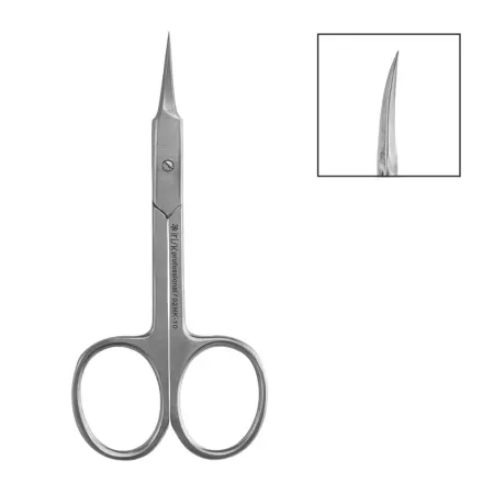 IRISK PROFESSIONAL Ножницы для кутикулы 02NK-10 матовые, ручная заточка, длина 10 см - 2