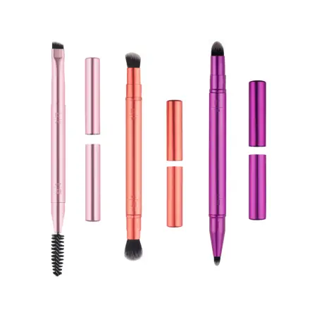REAL TECHNIQUES Набор двусторонних кистей для макияжа / Real Techniques Double Time Retractable Brush Set - 4