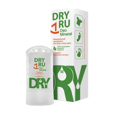 DRY RU Дезодорант минеральный для всех типов кожи / Dry Ru Deo Mineral 60 гр - 2