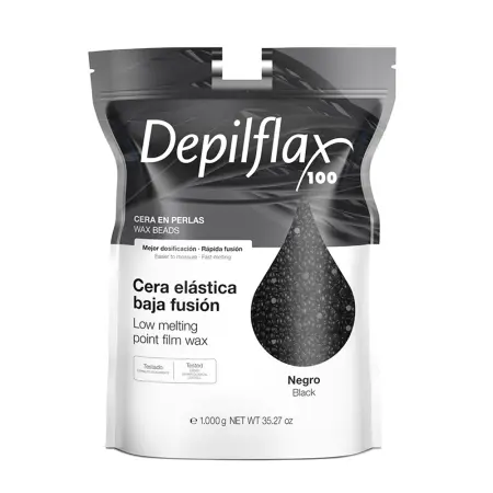 DEPILFLAX 100 Воск пленочный в гранулах, черный / Black Film Wax 1000 гр - 1