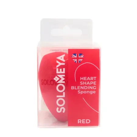 SOLOMEYA Спонж для макияжа Сердце, красный / Heart Shape Blending Sponge Red 1 шт - 1