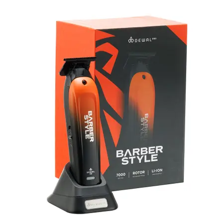 DEWAL PROFESSIONAL Машинка для стрижки окантовочная DEWAL PRO BARBER STYLE, аккумуляторно-сетевая, 7000 об\мин, Т-нож 40 мм, 0.2 мм, 3 насадки - 10
