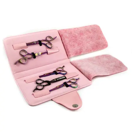 MIZUKA Чехол для парикмахерских ножниц, 11 предметный LC-SK5099/3 pink - 4