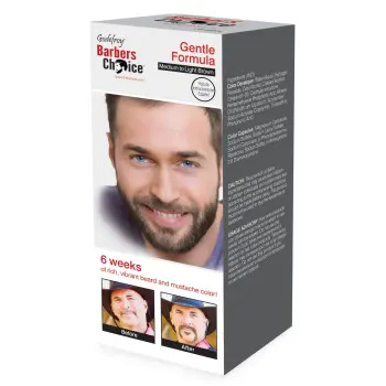 Набор Камуфляж бороды, средне-светло коричневый / Barbers Choice Medium-Light Brown 145 г