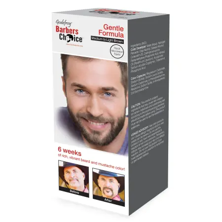 GODEFROY Набор Камуфляж бороды, средне-светло коричневый / Barbers Choice Medium-Light Brown 145 г - 1
