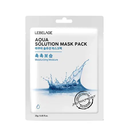 LEBELAGE Маска тканевая для лица Морская вода / Lebelage Aqua Solution Mask Pack 25 гр - 1