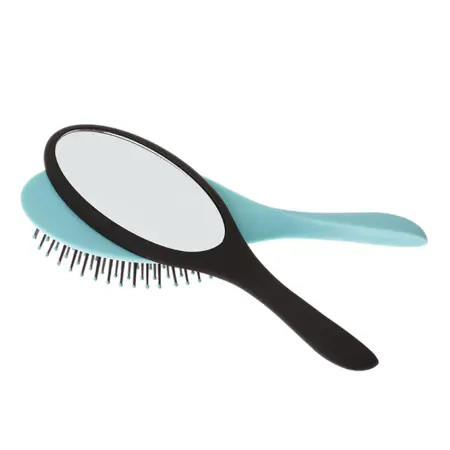 DEWAL BEAUTY Щетка массажная Дуэт, овальная с нейлоновым штифтом, голубая с черным - 4
