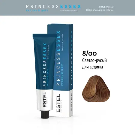 ESTEL PROFESSIONAL 8/00 краска для волос, светло-русый (для седины) / ESSEX Princess 60 мл - 2