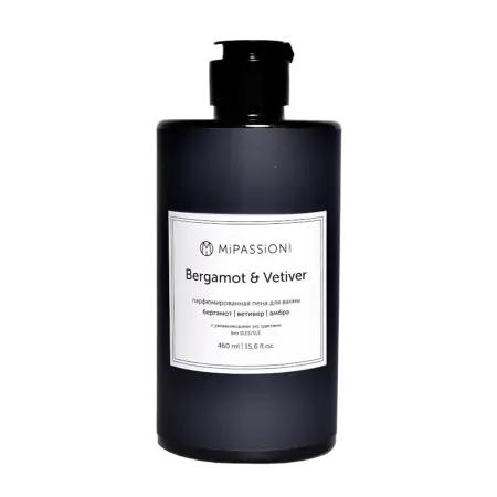 MIPASSIONcorp Пена жидкая парфюмированная для ванны, бергамот, ветивер, амбра / Bergamot&Vetiver 460 мл - 1