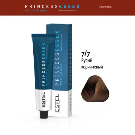 ESTEL PROFESSIONAL 7/7 краска для волос, русый коричневый / ESSEX Princess 60 мл - 2