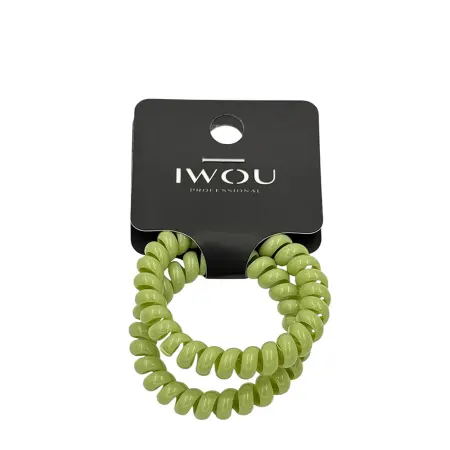 IWOU PROFESSIONAL Резинка пружинка Глянец молодая трава 2шт - 1