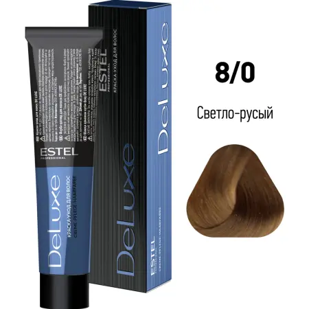 ESTEL PROFESSIONAL 8/0 краска для волос, светло-русый / DELUXE 60 мл - 2