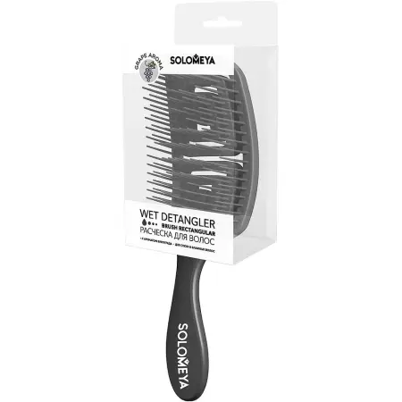 SOLOMEYA Расческа для сухих и влажных волос с ароматом винограда MZ005 / Wet Detangler Brush Rectangular Grape - 2