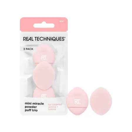 REAL TECHNIQUES Набор мини-пуховок для пудры, 3 шт / Real Techniques Mini Miracle Powder Puff Trio - 2