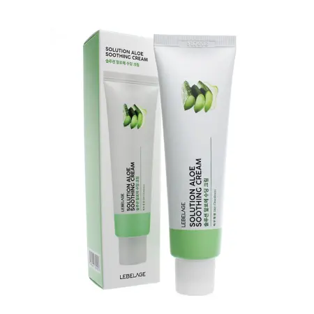 LEBELAGE Крем увлажняющий для лица с экстрактом Алоэ / Lebelage Solution Aloe Soothing Cream, 50 мл - 2