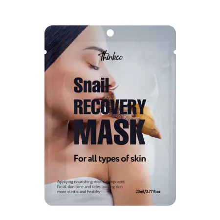 THINKCO Маска-салфетка для лица с экстрактом муцина улитки / Thinkco Snail Recovery Mask 23 мл - 1