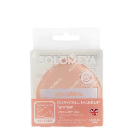 SOLOMEYA Спонж для макияжа каплевидный, пудрово-розовый / Solomeya Rubycell Makeup Sponge, Powder Pink, 1 шт - 1
