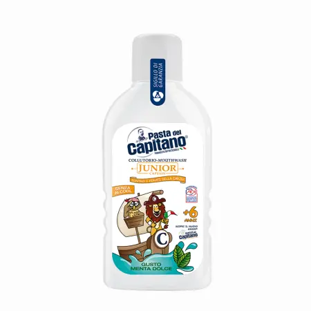 PASTA DEL CAPITANO Ополаскиватель для полости рта для детей с 6 лет, мятный / Junior Soft Mint 400 мл - 1